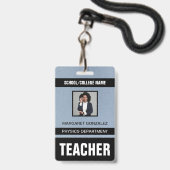 Identificatiekaart badge voor docenten (Voorzijde met lanyard)