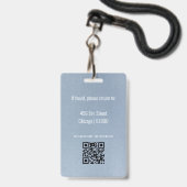 Identificatiekaart badge voor docenten (Achterkant met lanyard)