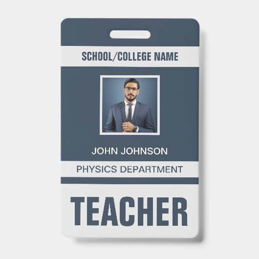 Identificatiekaart badge voor docenten (Voorzijde)