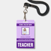 Identificatiekaart badge voor docenten (Voorzijde met lanyard)