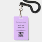Identificatiekaart badge voor docenten (Achterkant met lanyard)
