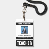 Identificatiekaart badge voor docenten (Voorzijde met lanyard)