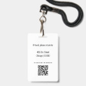 Identificatiekaart badge voor docenten (Achterkant met lanyard)