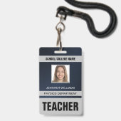 Identificatiekaart badge voor docenten (Voorzijde met lanyard)