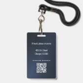 Identificatiekaart badge voor docenten (Achterkant met lanyard)