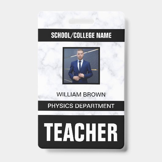 Identificatiekaart Badge voor Docenten (Voorzijde)