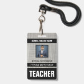Identificatiekaart badge voor docenten (Voorzijde met lanyard)