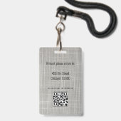Identificatiekaart badge voor docenten (Achterkant met lanyard)