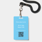 Identificatiekaart badge voor docenten (Achterkant met lanyard)