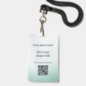 Identificatiekaart badge voor docenten (Achterkant met lanyard)