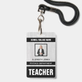 Identificatiekaart badge voor docenten (Voorzijde met lanyard)