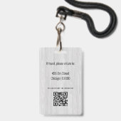 Identificatiekaart badge voor docenten (Achterkant met lanyard)