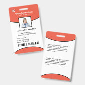 Identificatiekaart Bar Code Foto Werknemer  Badge (Voor- en achterkant)
