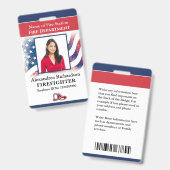 Identificatiekaart brandweeremployee brandweerman  badge (Voor- en achterkant)