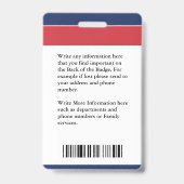 Identificatiekaart brandweeremployee brandweerman  badge (Achterkant)