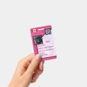 Identificatiekaart voor hulphond roze verticaal Ba Badge (Handheld)