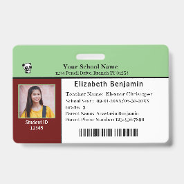 Identificatiekaart voor kinderen Student School Ba Badge