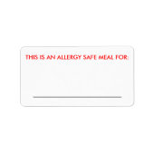 Identificatielabel voor grote levensmiddelen etiket (Voorkant)