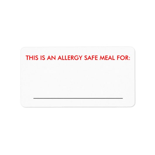 Identificatielabel voor grote levensmiddelen etiket (Voorkant)
