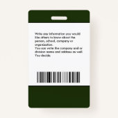 Identificatieletag voor Logo-ID werknemer Badge (Achterkant)