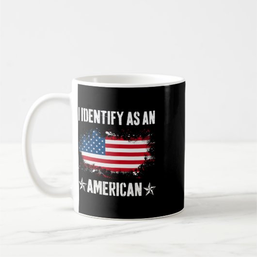 Identificeer als een Amerikaanse vlag Trotse Ameri Koffiemok (Links)