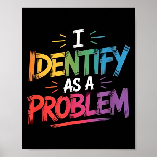 Identificeer Als Een Grappig Sarcastisch Humoristi Poster (Voorkant)