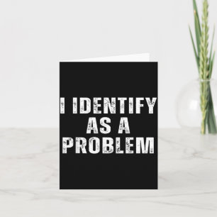 Identificeer Als Een Probleem Grappige Humor Grap Kaart