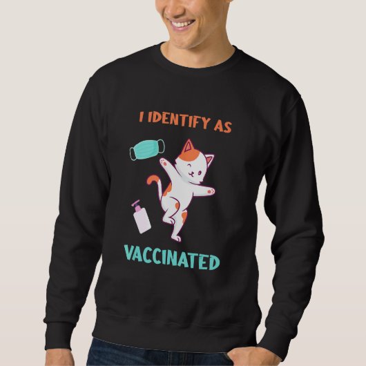 Identificeer als gevaccineerd kattenwerpmasker en trui (Voorkant)