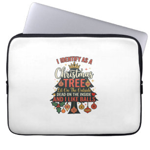 Identificeer Als Kerstboom Kroonballen Laptop Sleeve