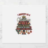 Identificeer Als Kerstboom Kroonballen Sparkling Wijnetiket (Enkel label)