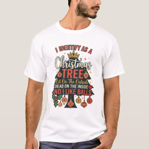 Identificeer Als Kerstboom Kroonballen T-shirt
