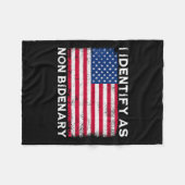 Identificeer als niet Bidenary Patriot Amerikaanse Fleece Deken (Voorkant (Horizontaal))