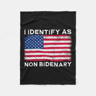 Identificeer als niet Bidenary Patriot Amerikaanse Fleece Deken