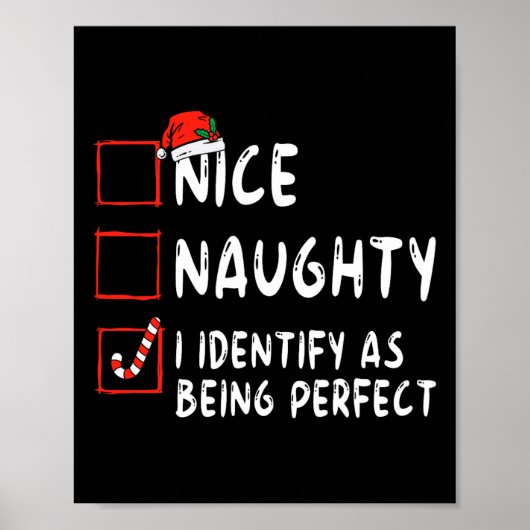 Identificeer als perfect leuk ondeugend mooi lijst poster (Voorkant)