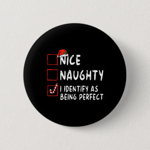 Identificeer als perfect leuk ondeugend mooi lijst ronde button 5,7 cm