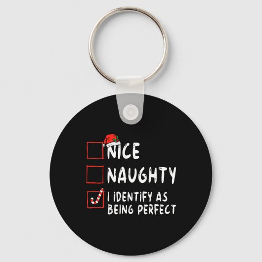 Identificeer als perfect leuk ondeugend mooi lijst sleutelhanger (Voorkant)