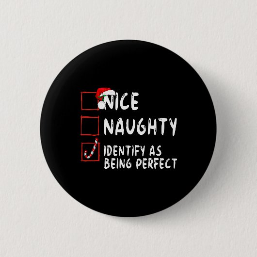 Identificeer als perfecte grappige stoute leuke li ronde button 5,7 cm (Voorkant)