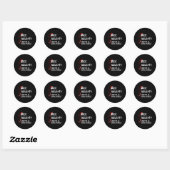 Identificeer als perfecte grappige stoute leuke li ronde sticker (Vel)