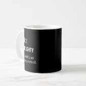 Identificeer als perfecte leuke stoute fijne lijst koffiemok (Voorkant links)