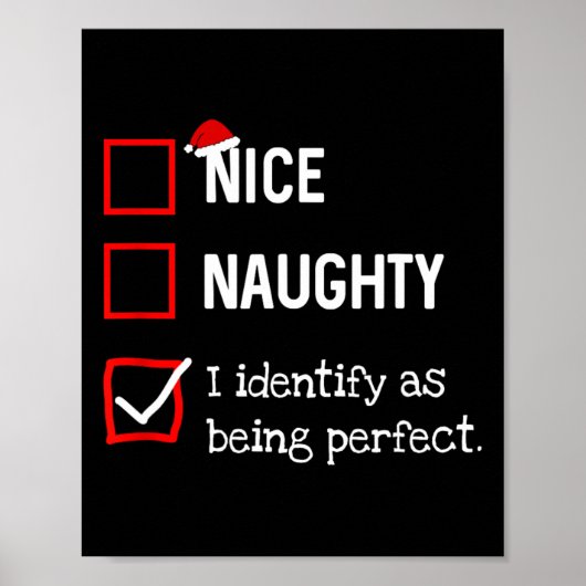 Identificeer als perfecte leuke stoute fijne lijst poster (Voorkant)