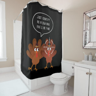 Identificeer enkel als Koe u zult fijne Thanksgivi Douchegordijn