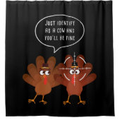 Identificeer enkel als Koe u zult fijne Thanksgivi Douchegordijn (Voorkant)