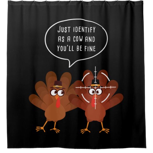 Identificeer enkel als Koe u zult fijne Thanksgivi Douchegordijn (Voorkant)