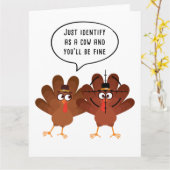 Identificeer enkel als Koe u zult fijne Thanksgivi Kaart (Gele Bloem)