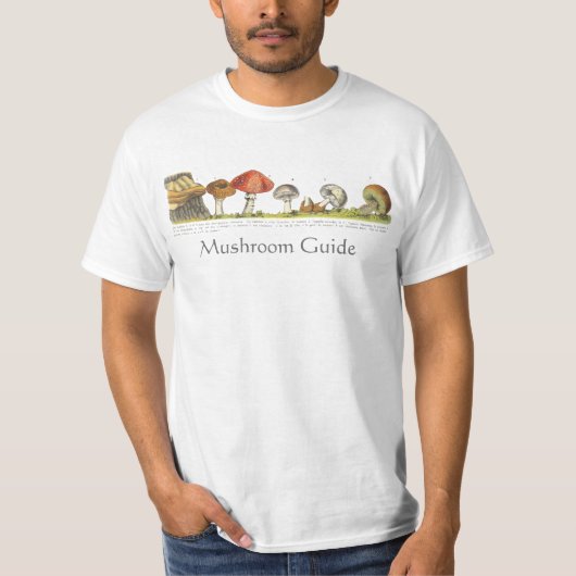 Identificeer uw champignons eetbaar of giftig t-shirt (Voorkant)