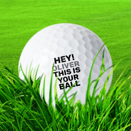 Identificeer verloren Golf Ball met naam Golfballen