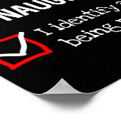 Identify As Perfect Funny Naughty Nice List Christ Poster (Hoek)