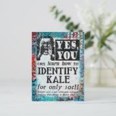 Identify Kale - Funny Vintage Ad Briefkaart (Staand voorkant)