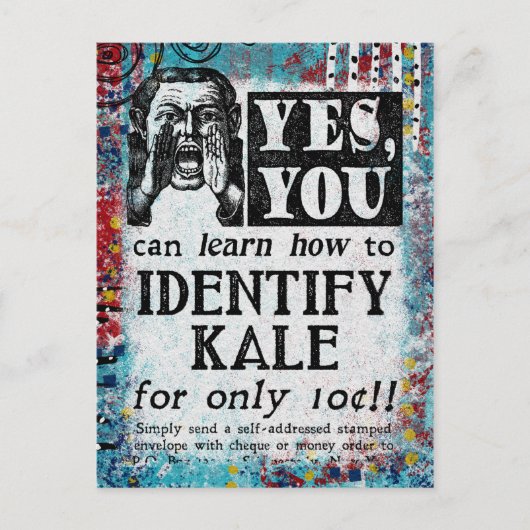 Identify Kale - Funny Vintage Ad Briefkaart (Voorkant)