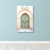 Identiteit door de Marokkaanse deur Canvas Afdruk (Insitu (Houten vloer))